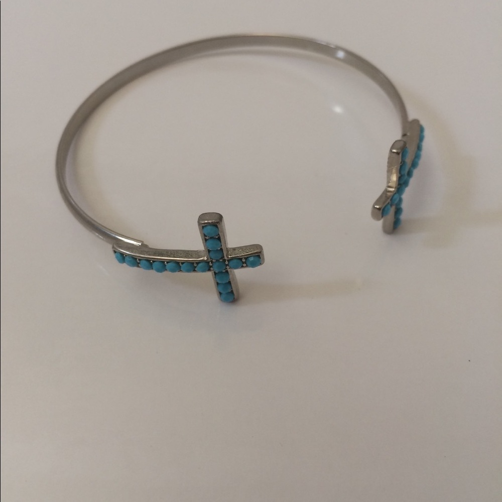 Turquoise cross bracelet